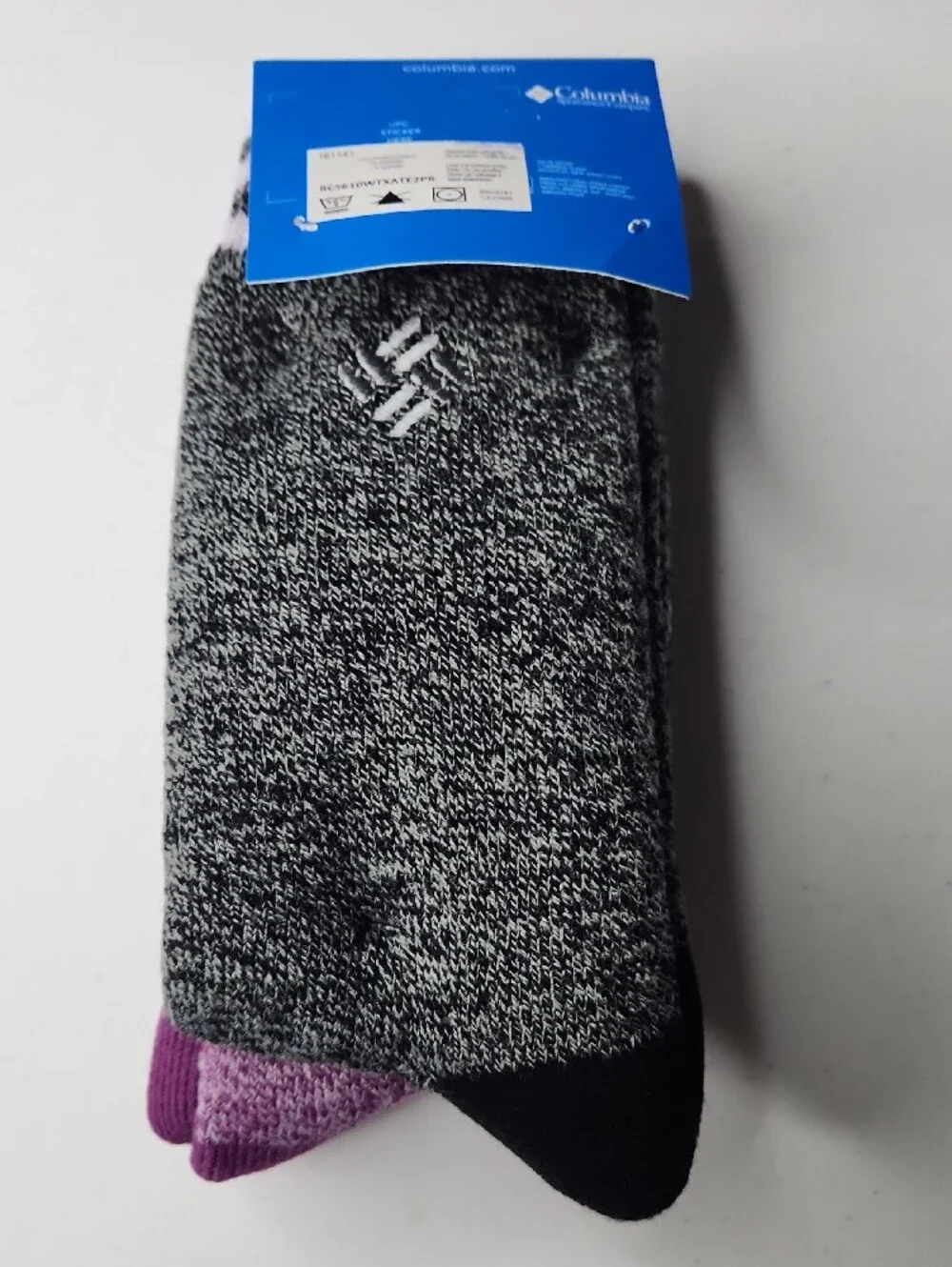 Columbia Heather Purple Women's Fleece-Lined Casual Socks